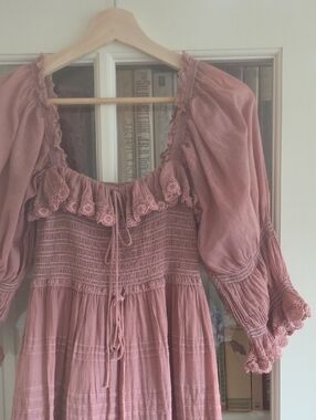 Doen Dress Small, Hand Dyed Mauve/pink